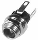 30-310 2.1mm 30-311 2.5mm. Chassis mount coax power jack. Insulated housing mounts in 5 /16 hole. N/C switch. 5.5mm O.D.