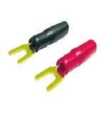 30-615-Bk Black 30-615-RD Red Spade terminal, heavy duty gold plated,
