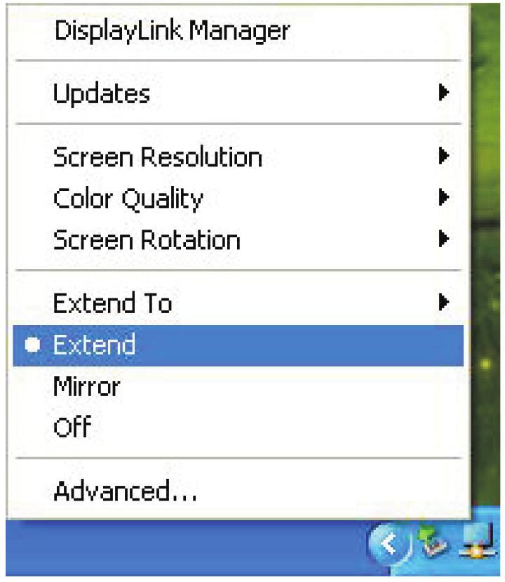 Extend to: This option lets you reposition the extended screen to the top, bottom, left or right