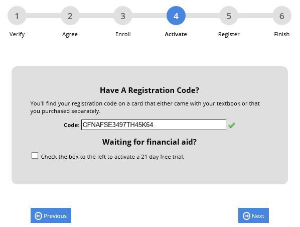 5. Enter your registration code in the space provided, and then click Next. Enter your SIMnet registration code here. Registration codes are usually all uppercase letters, with no ones or zeros. 6.