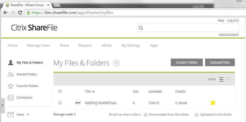 File synchronization Perform the following steps for file upload and synchronization using Citrix ShareFile. 1.