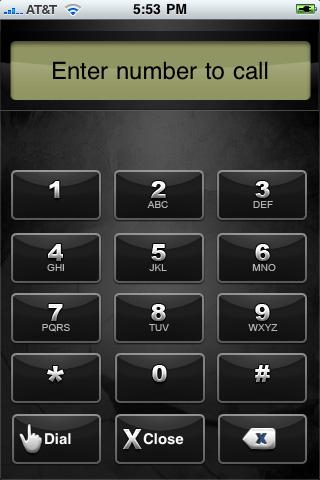 From the dial pad, enter the number and then tap the Dial button.