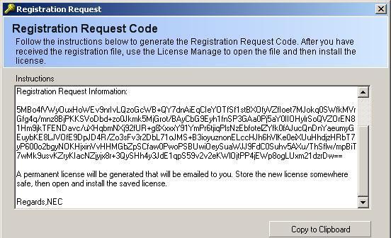 A Window will open containing the registration information and instructions, if the PC that MyCalls is running on