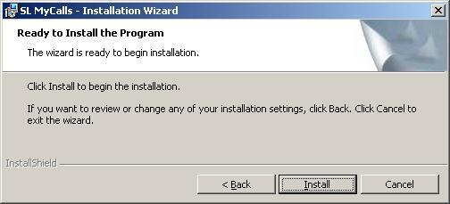 Click the install button and the installation process will