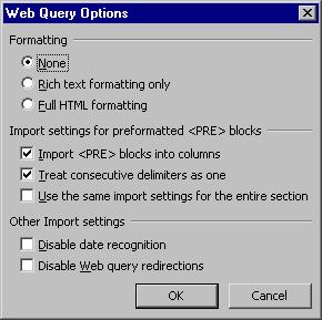 Page 23 - Excel 2003 - Advanced Level Manual Saving a Web Query By default, Web Queries are saved along with your Workbook.