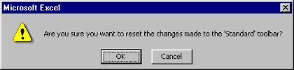 Page 90 - Excel 2003 - Advanced Level Manual Click OK to reset the toolbar. From the Customize dialog box, click Close.