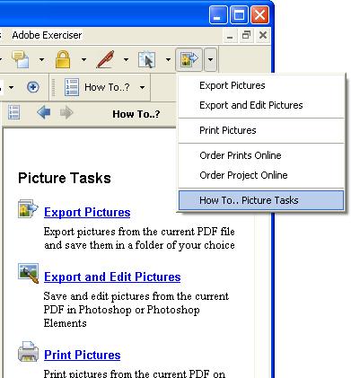 Using the Image Viewer and Picture Tasks Plug-ins Using Help Contents Index Back 87 On the toolbar, click Picture Tasks.