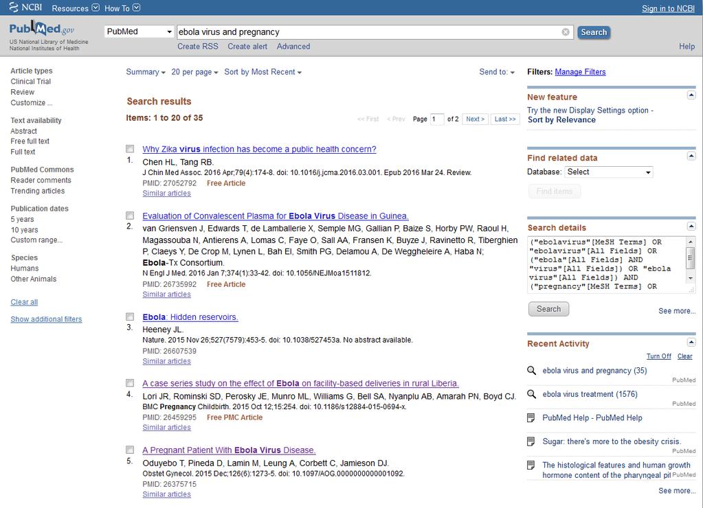 PubMed: Expanding Your Search Performing a basic search in PubMed can produce some relevant articles in your search results, but you may not find all the information you need after conducting your