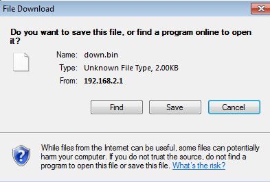 3. In the Save As dialog box, go to the location where you want to save the file, and then click Save. To recover switch settings using a bin file you saved using the procedure above: 1.