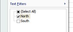 then select North, as