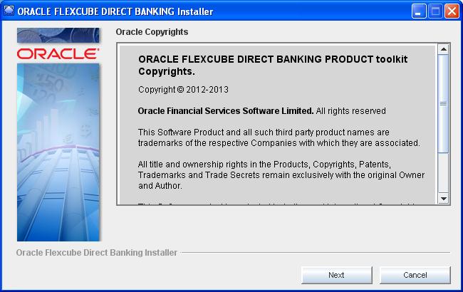 4. On Next, Oracle Copyrights screen is displayed Read Oracle Copyrights.