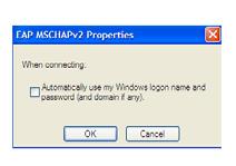 Uncheck: Automatically use my Windows logon name and password