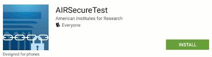 Installing AIRSecureTest on Android You can download AIRSecureTest from the South Dakota Smarter Balanced Assessment Program portal or from the Google Play store.