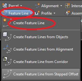 FEATURE LINE: Feature line is a kind of a line or an object which we can use as a base line or foot print of grading object.