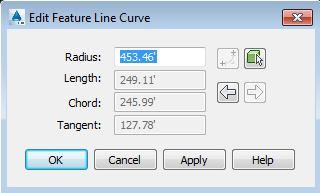 7. Edit Curve: This option will be use full to modify the curves or delete the curves on feature line.