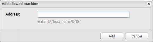 Specify the IP/hostname/DNS of the machine where the application will run and will request passwords, then click Add. The IP address is listed in the Allowed machines tab.