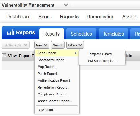 Security and Compliance Reporting Asset based reports are available in the Reporting section. You can use predefined templates, customize them or create your own.