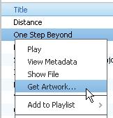 After you sync the songs to some players, you can browse the media library by artwork.