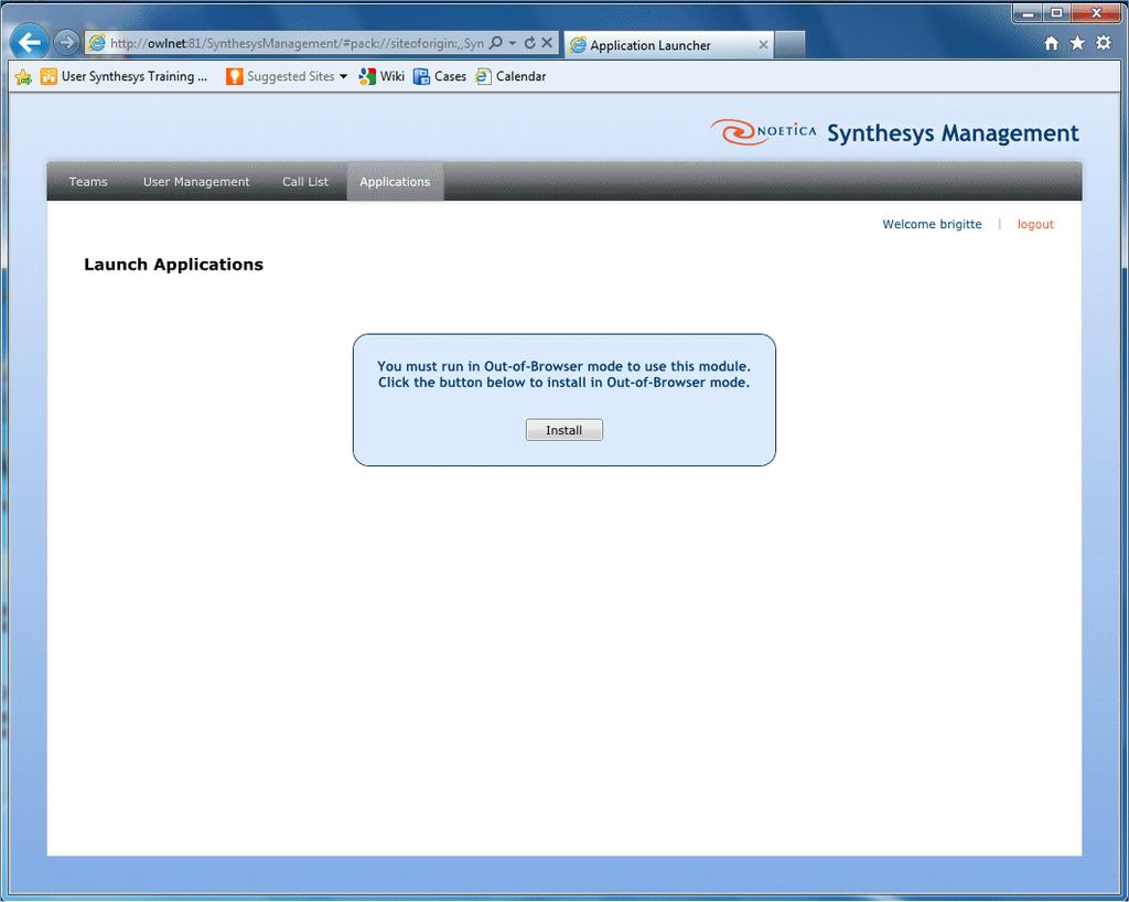 Introduction Synthesys Management is a Silverlight application, hosted on a web page or on the desktop.