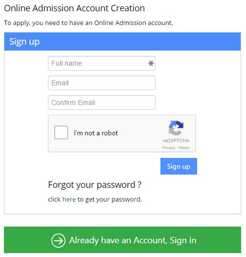 Go to http://admissions.imdcollege.edu.pk 1. Register an account To apply you need to have an IMDC admissions account. Click on the Register link to create account.