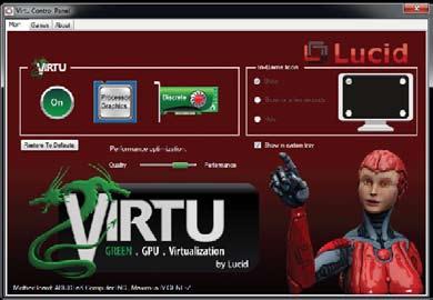 To open the control panel Chapter 5 1. Right-click LucidLogix Virtu icon in the notification area and select Open control panel. 2.