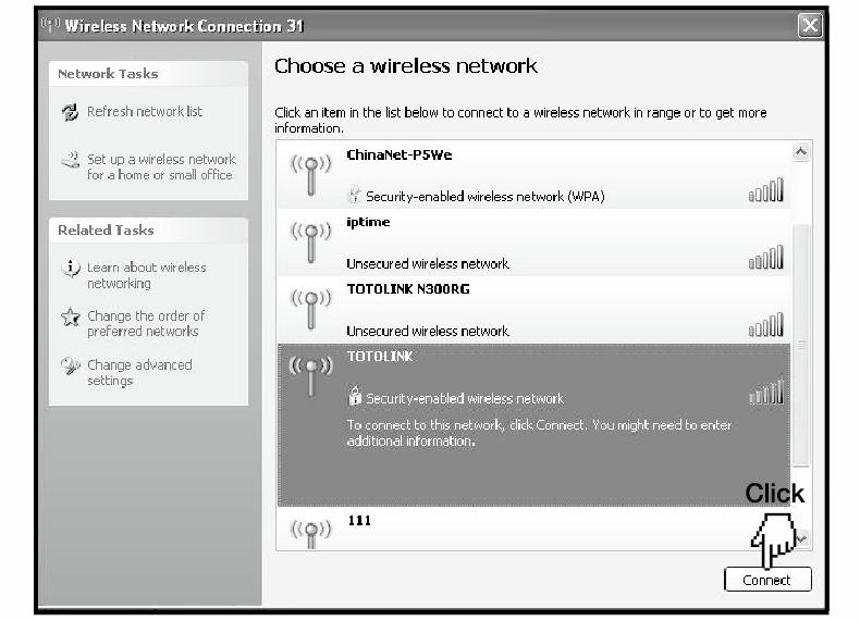 3. Confirm the wireless network SSID