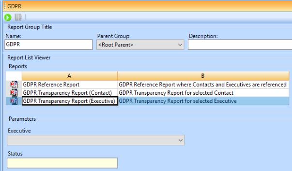 Report Content/Detail Listed below are the details of the Executive Report. Personal Information: Full name, Job title, and Status (Active/Suspended) display in this section.