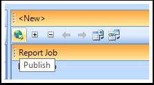 Reports can be published using the Publish icon at the top of the