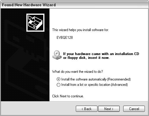 Hardware Setup Click the Next > button. 9. Windows will install the driver files to your system. At the end of the installation, the following dialog box will appear.
