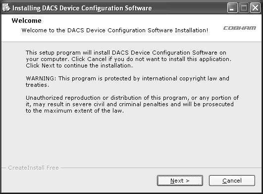 2.4.1.1. CD Installation and Setup Wizard To install the DevCS software program, insert the DevCS CD Part No 79-04-001 into the CD drive.
