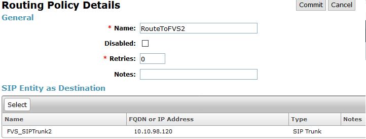 The Routing Policy Details screen is displayed. In the General sub-section, enter a descriptive Name, and retain the default values in the remaining fields.