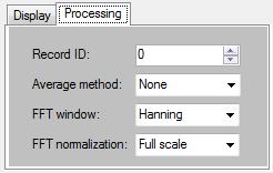 3-4. Select signal processing methods The "processing" tab shows a number of controls that affect the signal processing results.