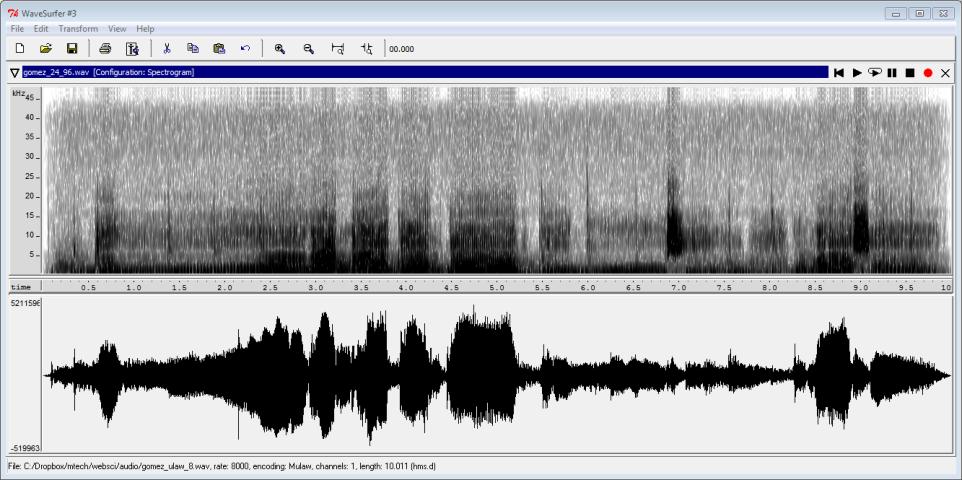 Studio quality audio 96kHz sampling 24 bits / sample 2