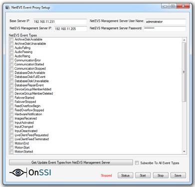 Installing the NetEVS Event Proxy Figure 50 NetEVS Event Proxy populated with events 4. Select the events that you wish to monitor in Ocularis.