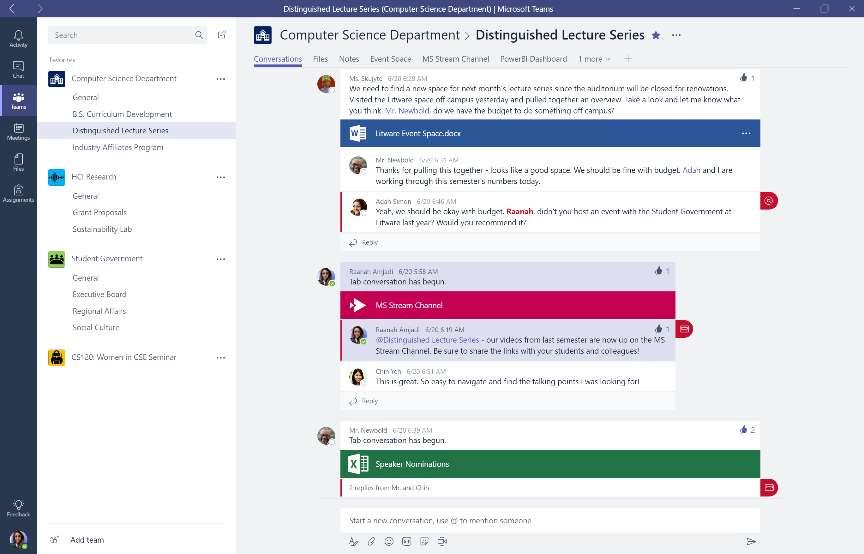 Meet Microsoft Teams Chat, video and voice Built-in access to Office