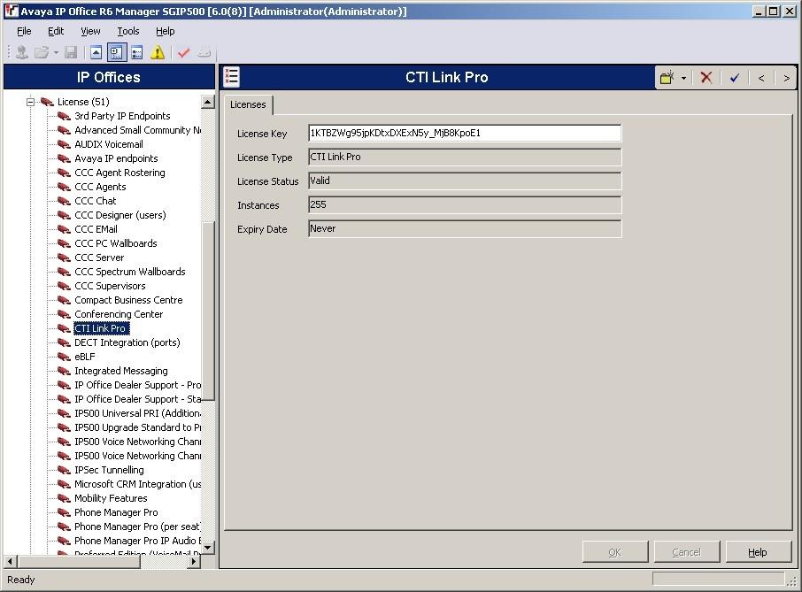 4.1. Verify IP Office License From the server running the Avaya IP Office Manager application, select Start > Programs > IP Office > Manager to launch the application.