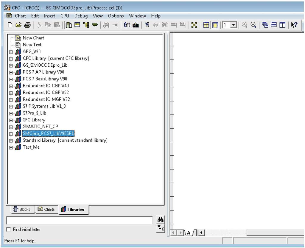 5.3 CFC 5.3 CFC Master data library For using the library in a plant, it is recommended to store the templates of the SIMOCODE pro PCS 7 Library in the Master data library.