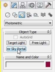 MR Sky Portal & MR Light Photometric Light for MR (Vray Light for Vray) Target