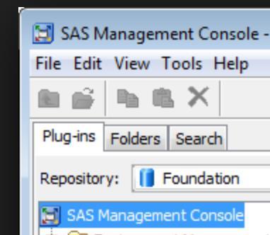 Analytics Administrator SAS Management Console SAS