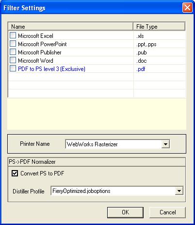 HOT FOLDERS 58 Specifying filter settings for a Hot Folder After specifying the filter settings and options for your Hot Folder, drag and drop the proper file formats onto your Hot Folder to begin