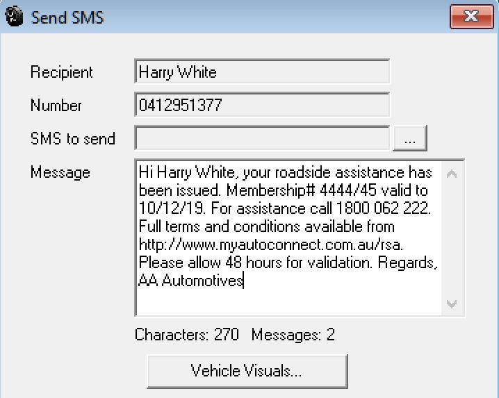 SMS Log You can view your SMS activity via Reports / Other Reports / SMS Log, the format displays the message type outgoing / incoming, date, client name, mobile #, how many messages will be charged