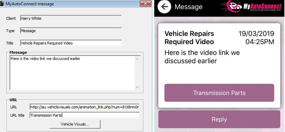 insert a relevant title into the URL Title field, you can remove this and type your own if you wish. The MyAutoConnect client simply clicks on the URL titled Transmission Parts to play the video.