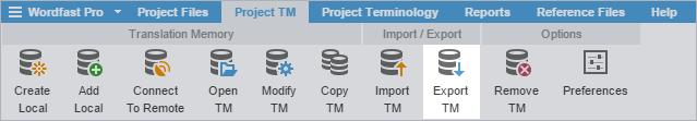 7. Leverage TMs Field Action Existing TM Selects an available TM file, based on selection from the drop-down list.