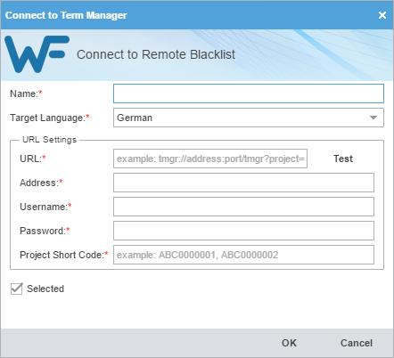 8. Leverage Terminology Lists The selected blacklist is added to the project and is displayed in the project terminology list.
