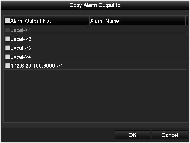 Figure 8. 17 Set Arming Schedule of Alarm Output 3. Repeat the above steps to set up arming schedule of other days of a week. You can also use Copy button to copy an arming schedule to other days.