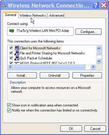 Configuring PEAP with EAP-GTC on the Windows XP Client This section describes how to configure PEAP with EAP-GTC on a Windows XP client after you install the supplicant plug-in software. 1.