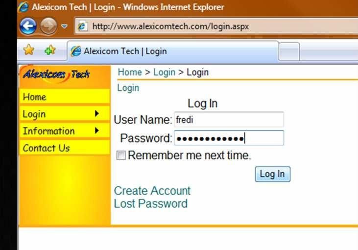 If you do not have an account for some reason, you could have selected register to create an account.