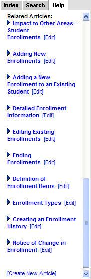 3. The Related Articles display at the end of the basic description of the module.
