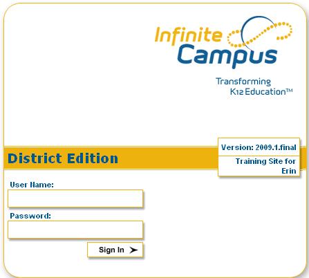 Infinite Campus Login After connecting to the district s Infinite Campus website via a web browser, the user will be prompted to enter their unique User Name and Password in order to log into the