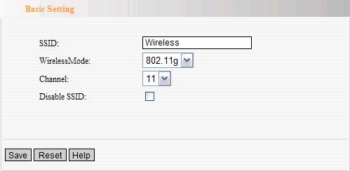 2. Wireless Mode: Here you can select Mixed or 802.11g For example, if you require selecting Wireless Mode as 802.11g mode, please check as the figure beside. 3.